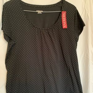 Merona Scoop Tee in Ebony Dot